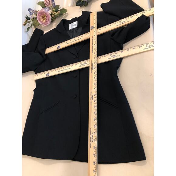 Le Suit Women Jacket Size 12 Pockets Lapel Notch Collar 3 Buttons Closure Blue - Picture 8 of 10